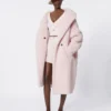 Shorts i uld, mohair og silke, beige-rosa
