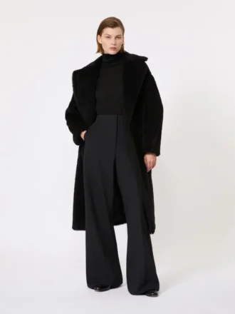Teddy Bear Icon Coat i alpaca og uld, sort
