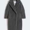 Teddy Bear Icon Coat i uld og alpaca, mellemgrå