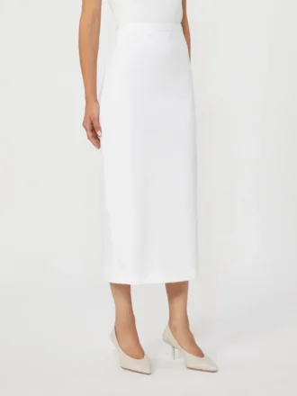 Teknisk jersey-pencilskirt, optisk hvid