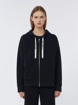 Teknisk jersey-sweatshirt med lynlås, ultramarin Teknisk jersey-sweatshirt med lynlås, ultramarin