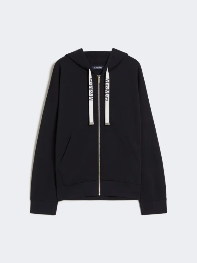 Teknisk jersey-sweatshirt med lynlås, ultramarin Teknisk jersey-sweatshirt med lynlås, ultramarin