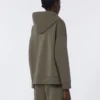 Teknisk sweatshirt i bomuldsjersey, khaki Teknisk sweatshirt i bomuldsjersey, khaki