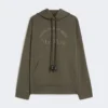 Teknisk sweatshirt i bomuldsjersey, khaki Teknisk sweatshirt i bomuldsjersey, khaki