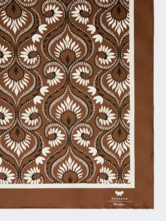 Ternet silkefoulard, karamel