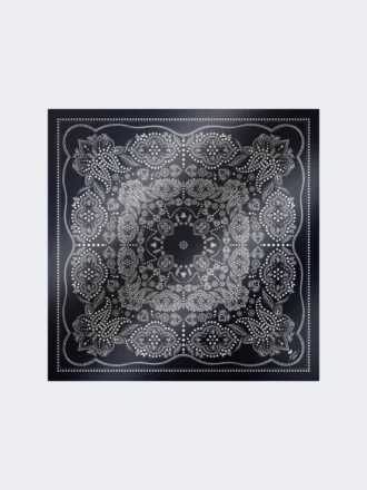 Ternet silkefoulard, midnatsblå