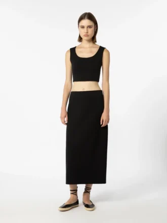 Top i scuba-jersey, sort