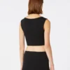 Top i scuba-jersey, sort Top i scuba-jersey, sort