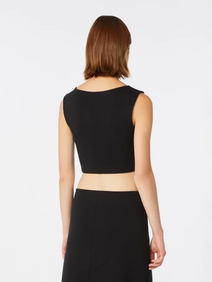 Top i scuba-jersey, sort Top i scuba-jersey, sort