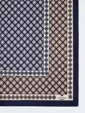 Trykt silkefoulard, mudder