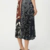 Twill-nederdel med print, tobak Twill-nederdel med print, tobak