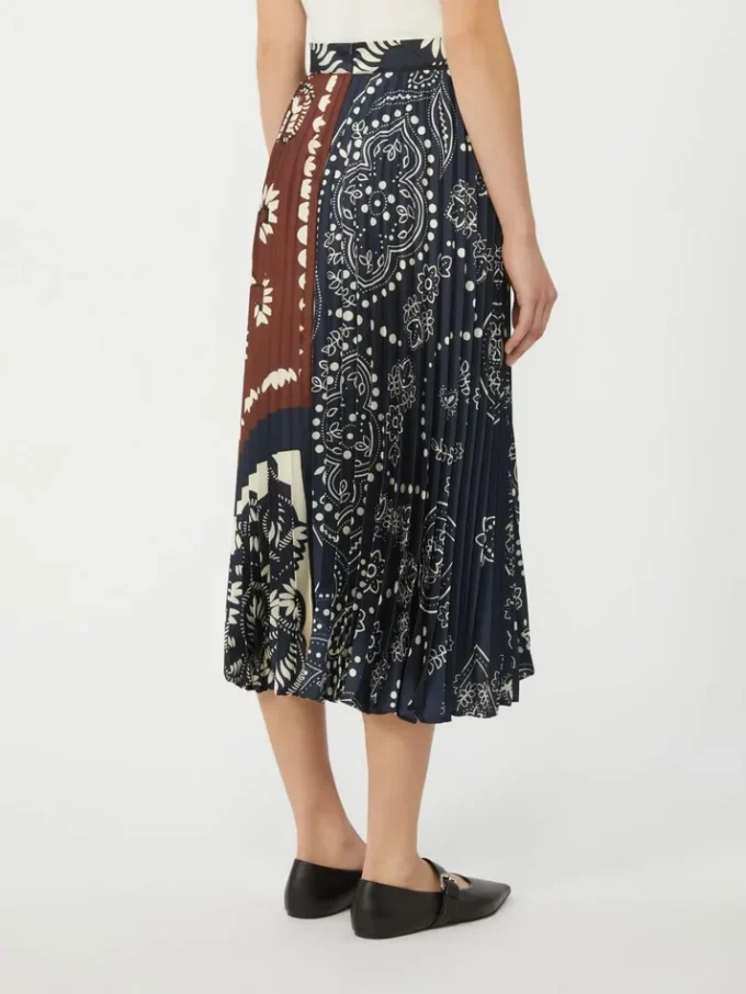 Twill-nederdel med print, tobak Twill-nederdel med print, tobak