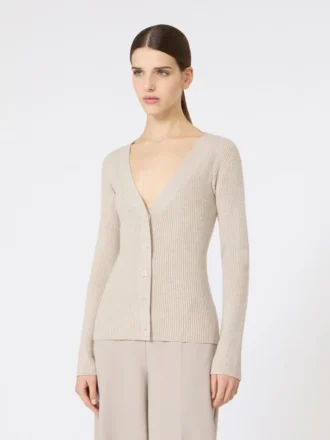 Uld- og kashmirtrøje, beige