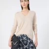 Uld- og kashmirtrøje, beige Uld- og kashmirtrøje, beige
