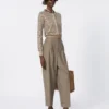 Uldcardigan med pailletter, brun Uldcardigan med pailletter, brun