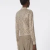 Uldcardigan med pailletter, brun Uldcardigan med pailletter, brun