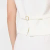 Uldcrepe-vest, hvid Uldcrepe-vest, hvid