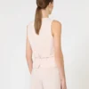 Uldcrepe-vest, lyserød Uldcrepe-vest, lyserød