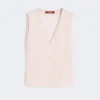 Uldcrepe-vest, lyserød Uldcrepe-vest, lyserød