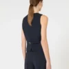 Uldcrepe-vest, marineblå Uldcrepe-vest, marineblå