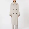 Uldfrakke, beige Uldfrakke, beige