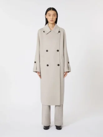 Uldfrakke, beige