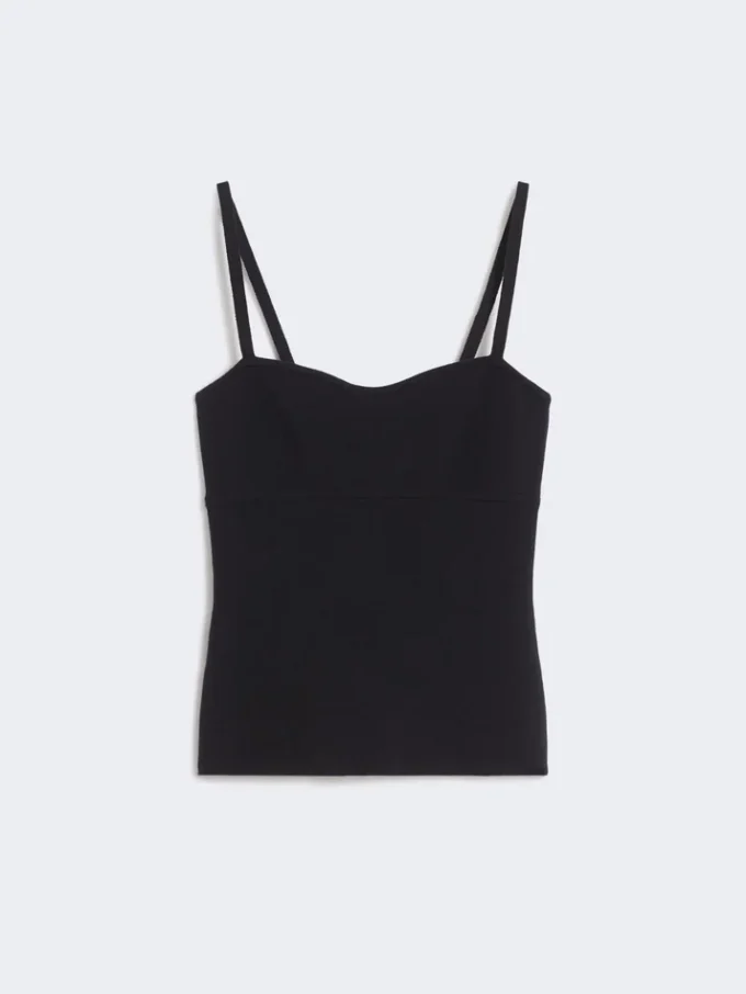 Uldstrikket top, ultramarin Uldstrikket top, ultramarin