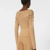 V-hals sweater i uld og kashmir, kamel