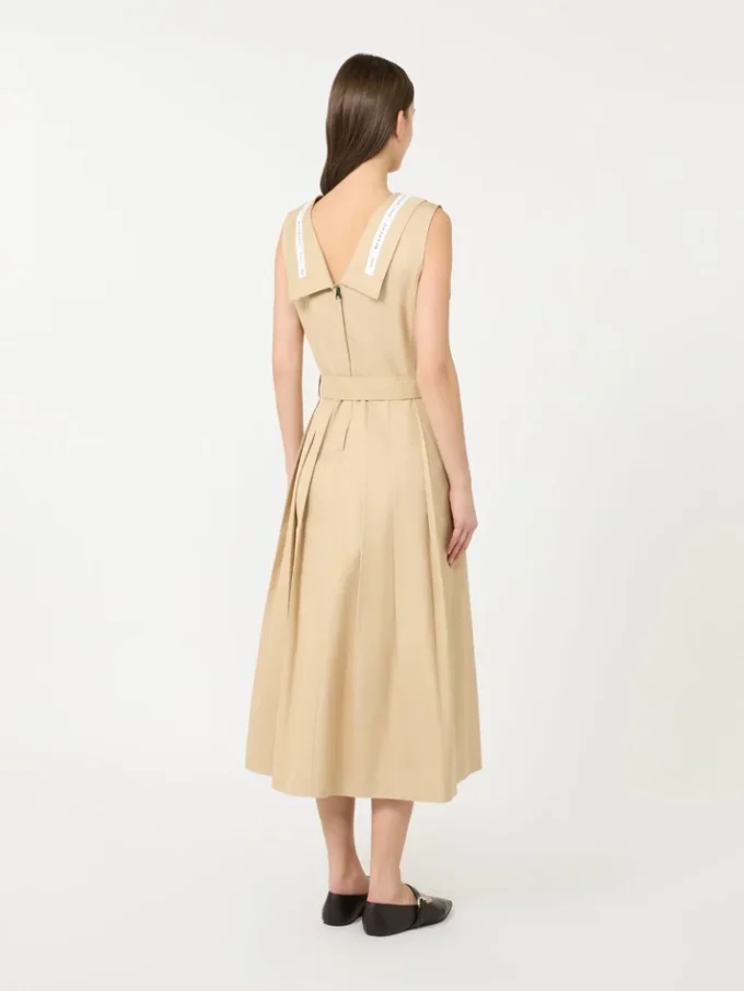 Vandafvisende gabardine-kjole, beige Vandafvisende gabardine-kjole, beige