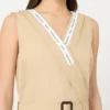 Vandafvisende gabardine-kjole, beige Vandafvisende gabardine-kjole, beige
