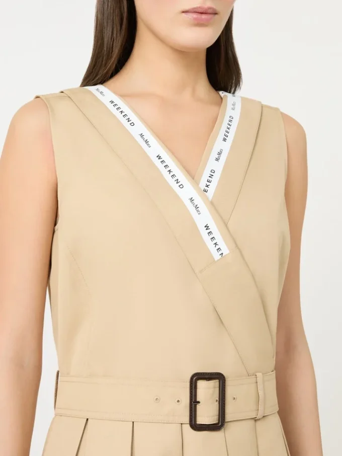 Vandafvisende gabardine-kjole, beige Vandafvisende gabardine-kjole, beige