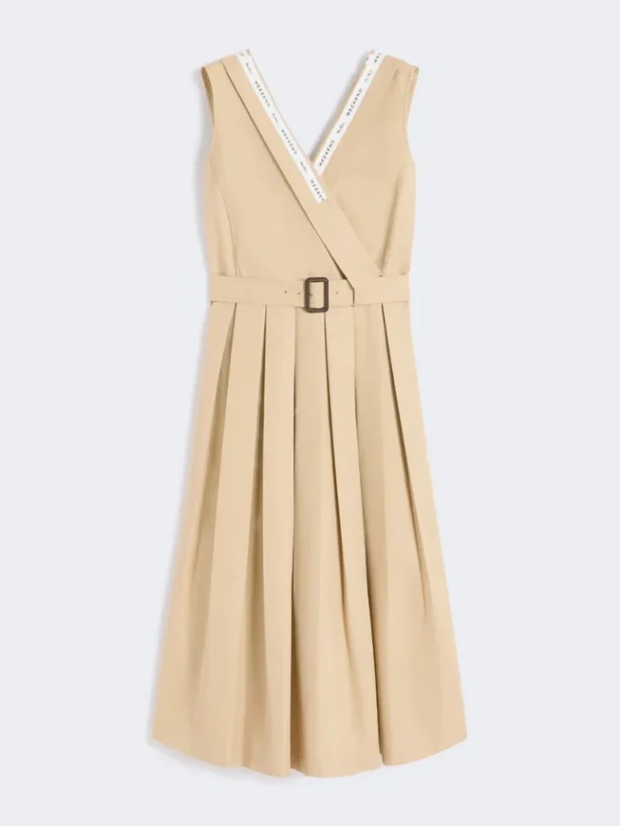 Vandafvisende gabardine-kjole, beige Vandafvisende gabardine-kjole, beige