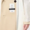 Vandafvisende gabardine-trenchcoat med print, blomme