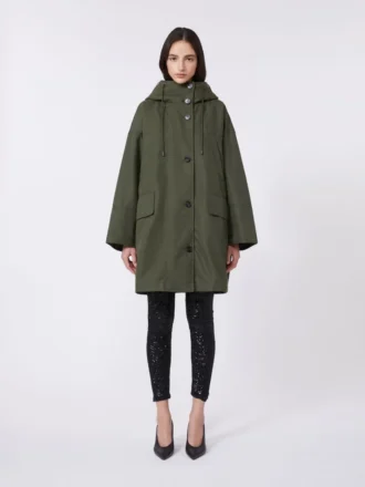 Vandafvisende parka i canvas, khaki Vandafvisende parka i canvas, khaki