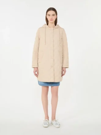 Vandafvisende parka med polstring, sand