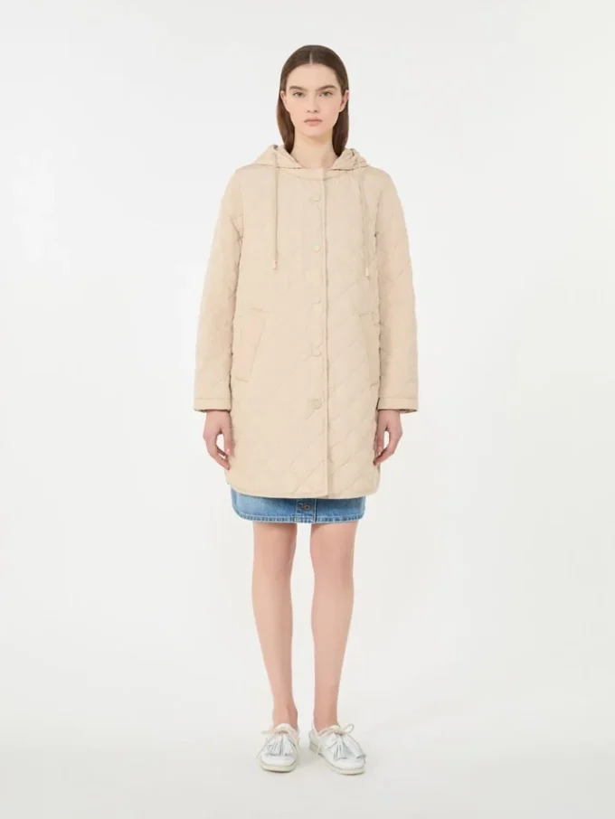 Vandafvisende parka med polstring, sand Vandafvisende parka med polstring, sand