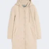 Vandafvisende parka med polstring, sand Vandafvisende parka med polstring, sand