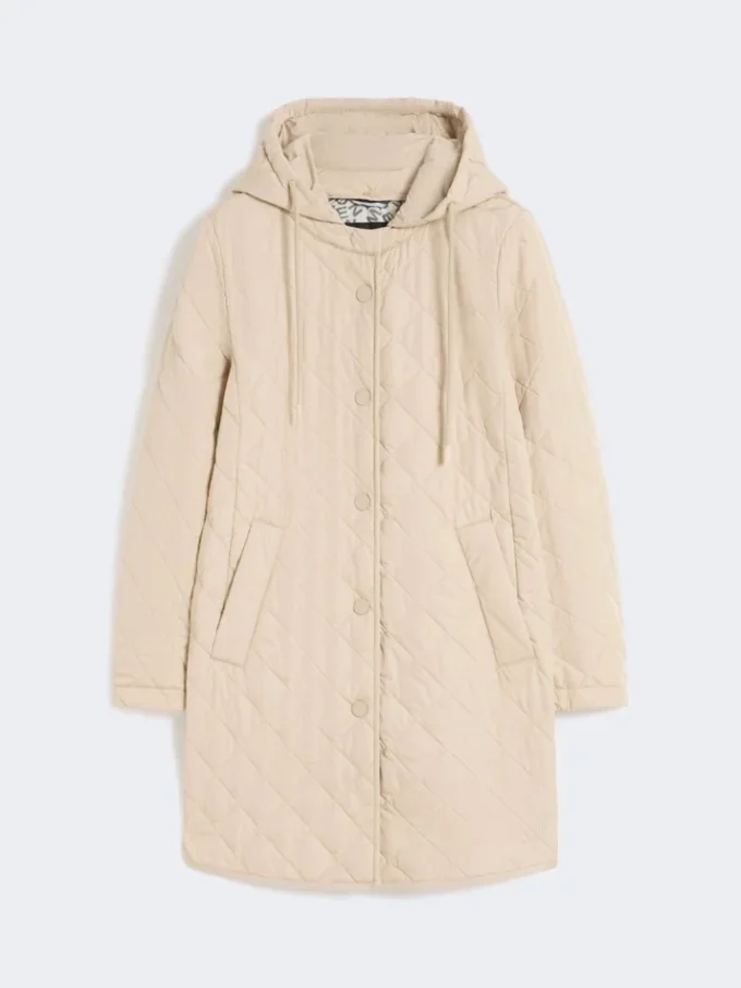 Vandafvisende parka med polstring, sand Vandafvisende parka med polstring, sand