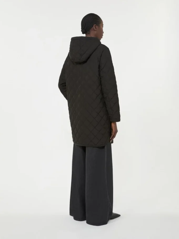 Vandafvisende parka med polstring, sort Vandafvisende parka med polstring, sort
