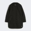 Vandafvisende parka med polstring, sort Vandafvisende parka med polstring, sort