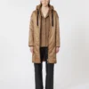 Vandafvisende, polstret parka i canvas, kamel Vandafvisende, polstret parka i canvas, kamel