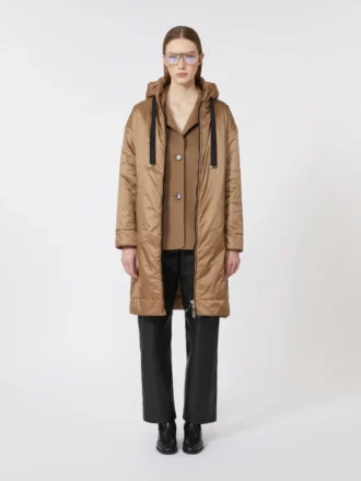 Vandafvisende, polstret parka i canvas, kamel Vandafvisende, polstret parka i canvas, kamel
