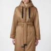 Vandafvisende, polstret parka i canvas, kamel Vandafvisende, polstret parka i canvas, kamel