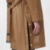Vandafvisende, polstret parka i canvas, kamel Vandafvisende, polstret parka i canvas, kamel