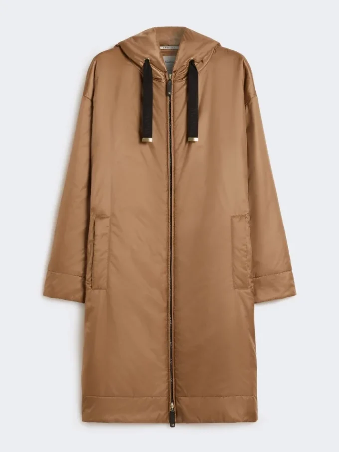 Vandafvisende, polstret parka i canvas, kamel Vandafvisende, polstret parka i canvas, kamel