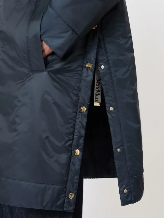 Vandafvisende, polstret parka i canvas, midnatsblå Vandafvisende, polstret parka i canvas, midnatsblå