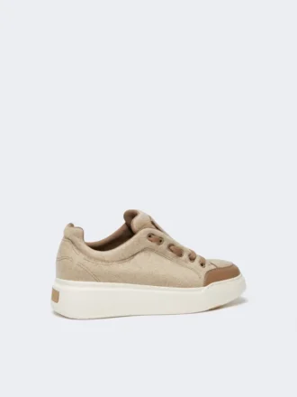 Vandafvisende sneakers i kashmir, beige