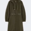 Vandafvisende taffeta-parka, grøn Vandafvisende taffeta-parka, grøn