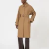 Vandafvisende trenchcoat i bomuldsblanding, brun Vandafvisende trenchcoat i bomuldsblanding, brun