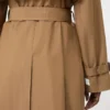 Vandafvisende trenchcoat i bomuldsblanding, brun Vandafvisende trenchcoat i bomuldsblanding, brun
